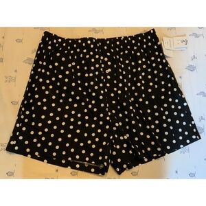 Just Be Black Polka Dot Shorts | NWT